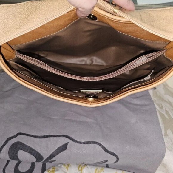 NEW Sharif BOHO WESTERN Beige Brown Patchwork 100% Croc Leather Shoulder Bag - Picture 14 of 14